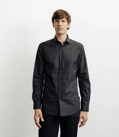Chemise ville imprimée noire - IZAC