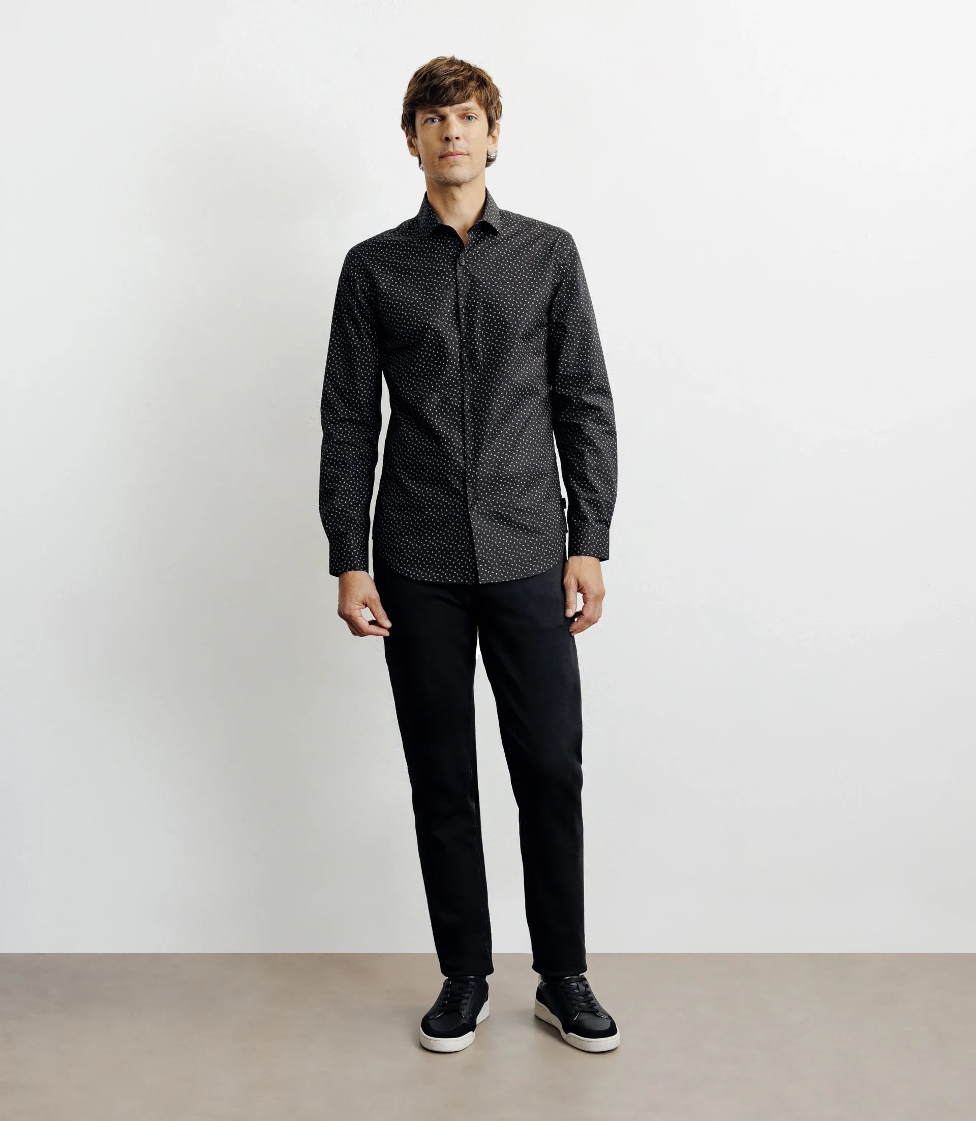 Chemise ville imprimée noire - IZAC