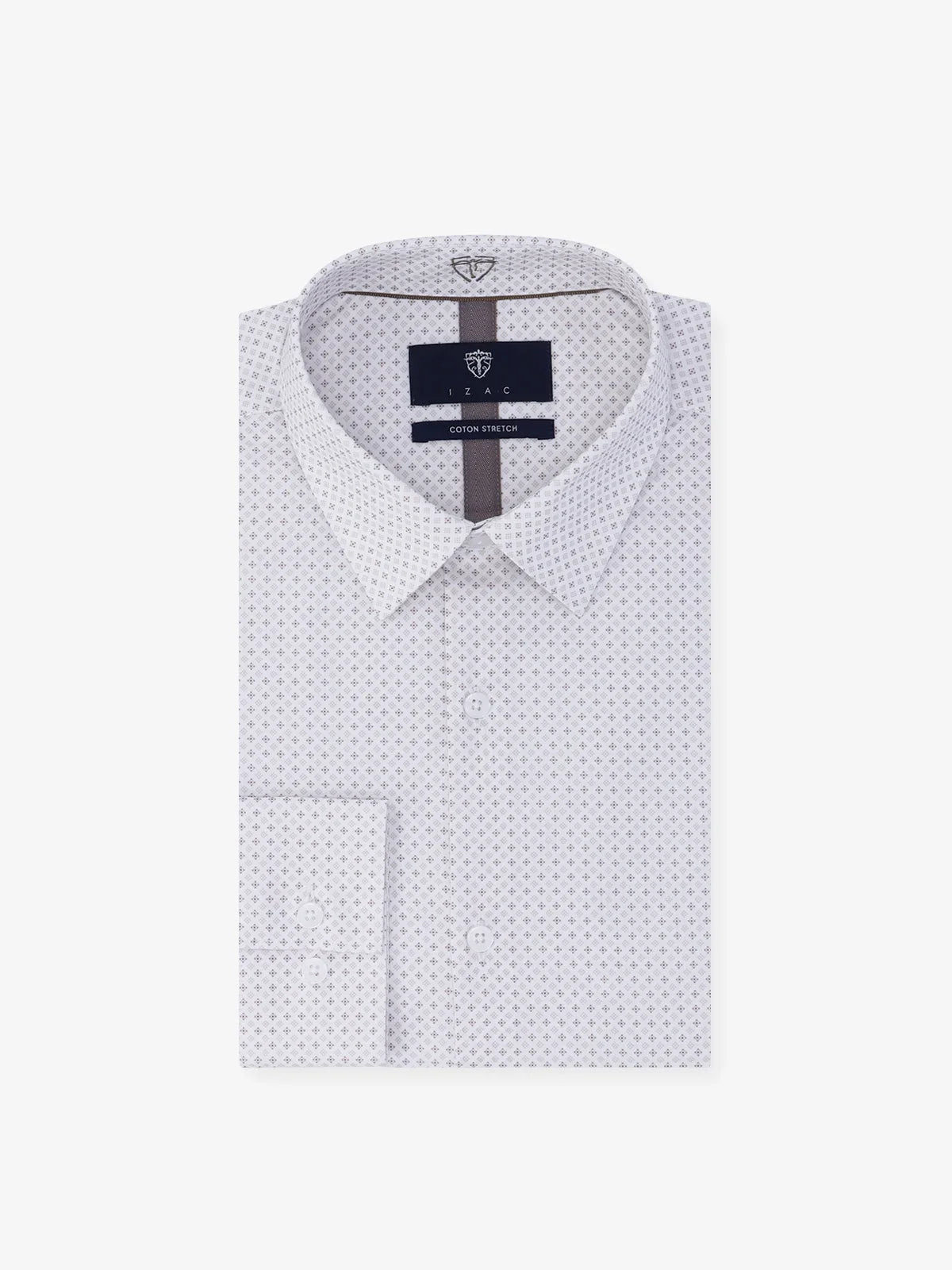 Chemise ville imprimée beige - IZAC