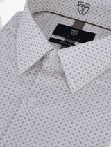Chemise ville imprimée beige - IZAC