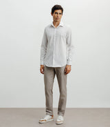 Chemise ville imprimée beige - IZAC