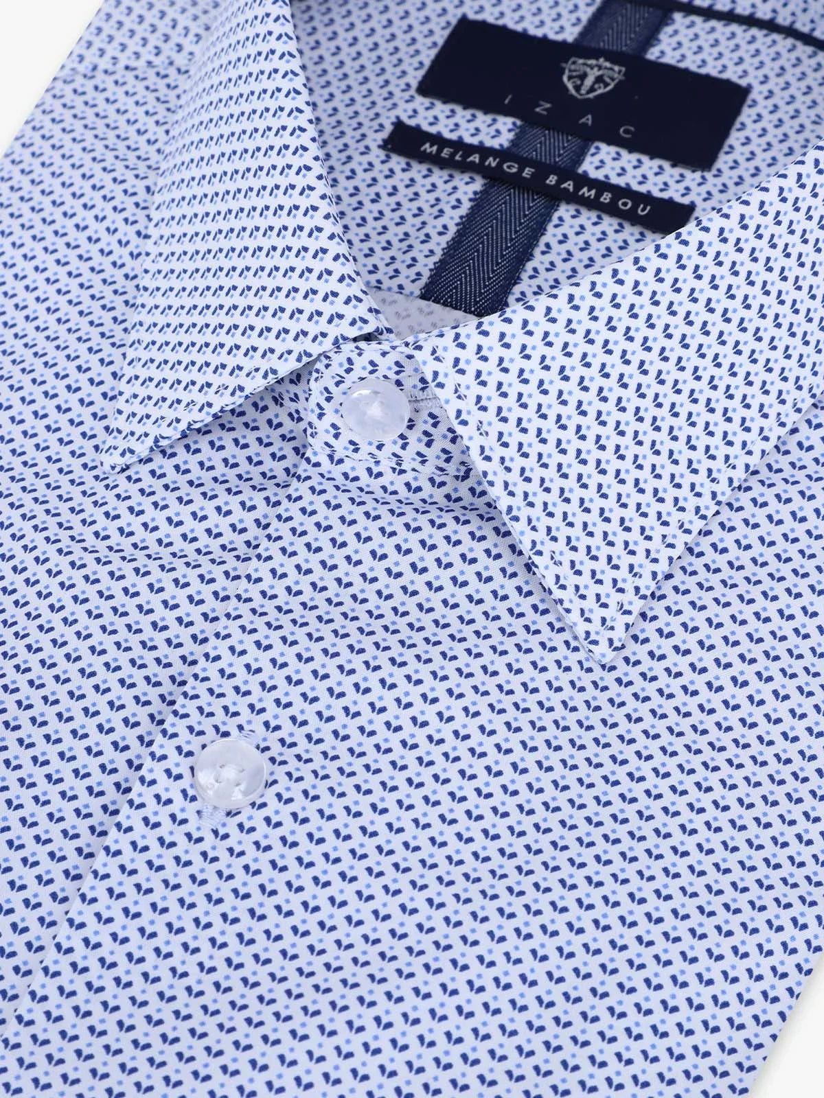 Chemise ville imprimée bleue - IZAC