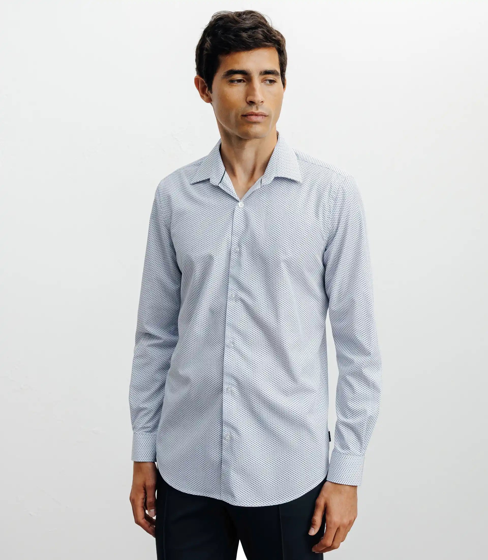 Chemise ville imprimée bleue - IZAC