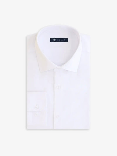 Chemise ville en satin blanche - IZAC