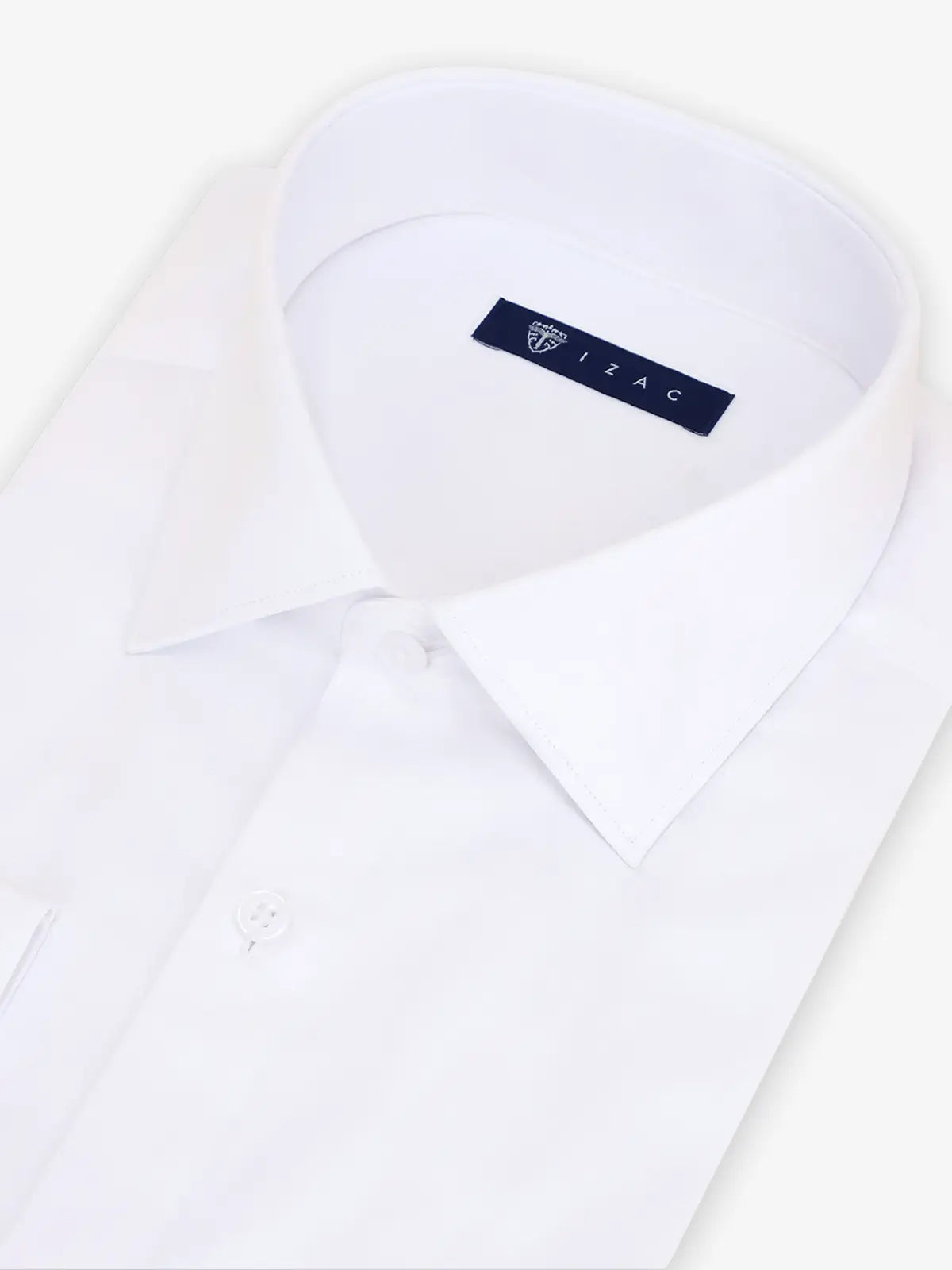 Chemise ville en satin blanche - IZAC