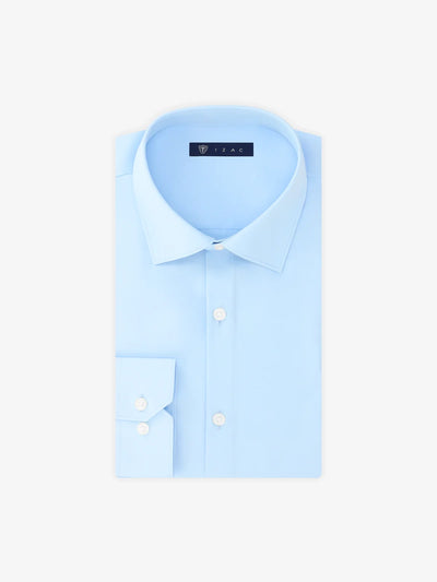 Chemise ville en satin ciel - IZAC