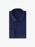 Chemise ville en satin marine - IZAC