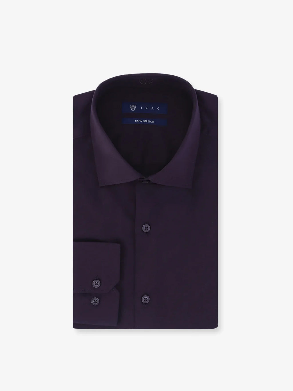 Chemise ville en satin de coton bordeau - IZAC