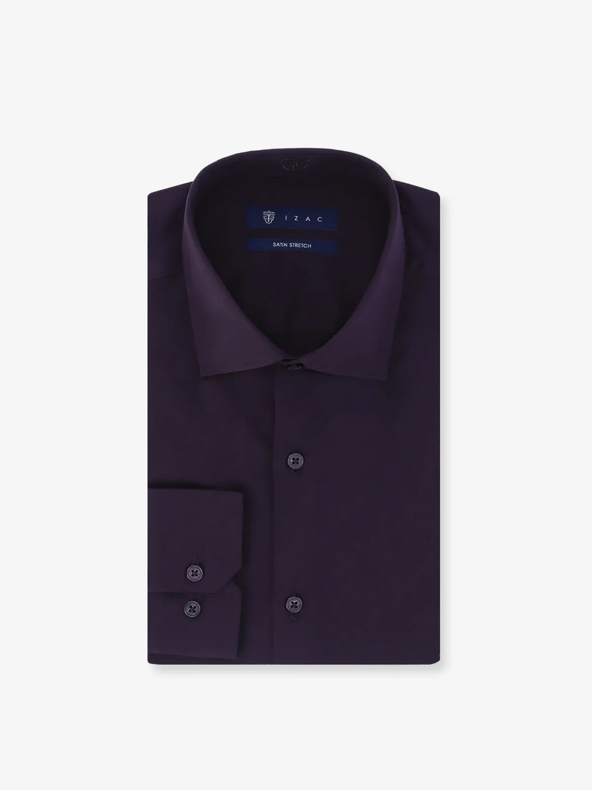 Chemise ville en satin de coton bordeau - IZAC