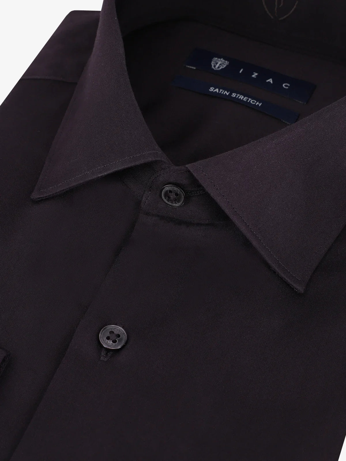 Chemise ville en satin de coton bordeau - IZAC