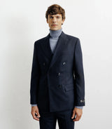 Costume croisé 100% laine bleu marine - IZAC