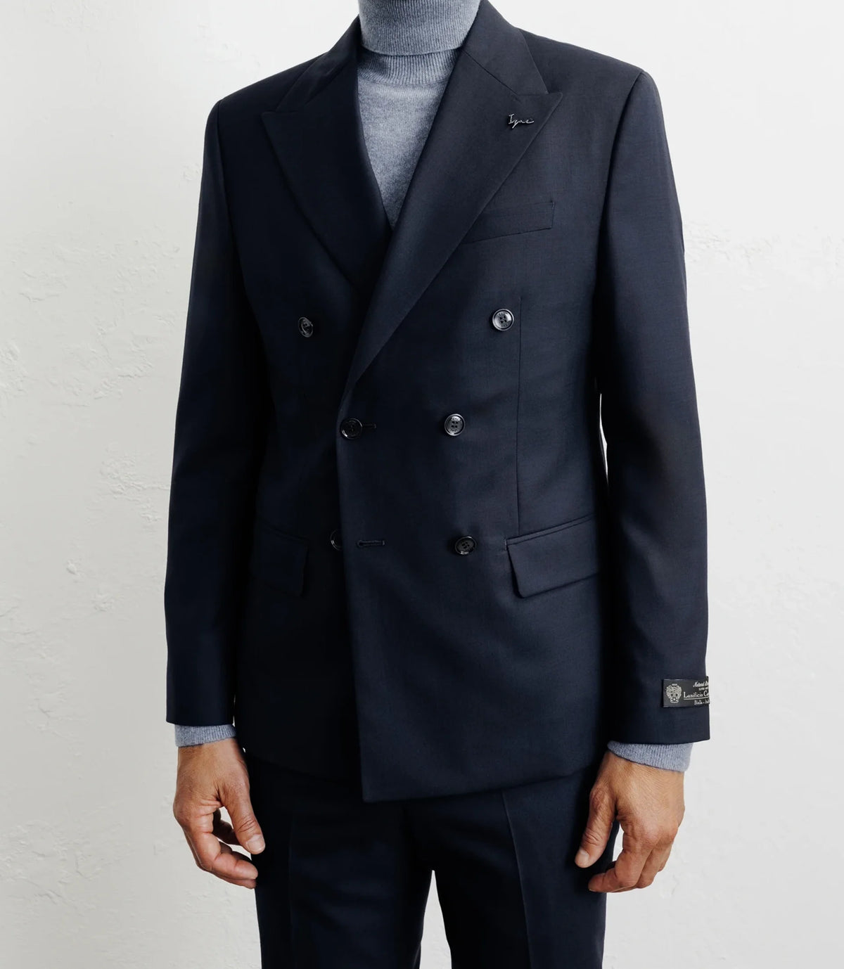 Costume croisé 100% laine bleu marine - IZAC