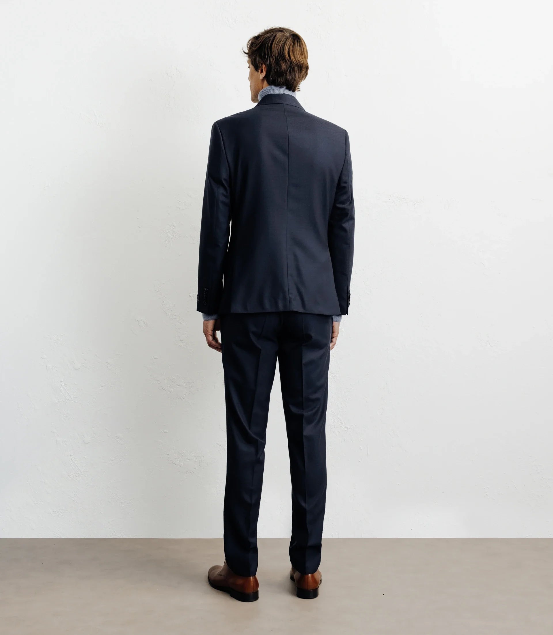 Costume croisé 100% laine bleu marine - IZAC