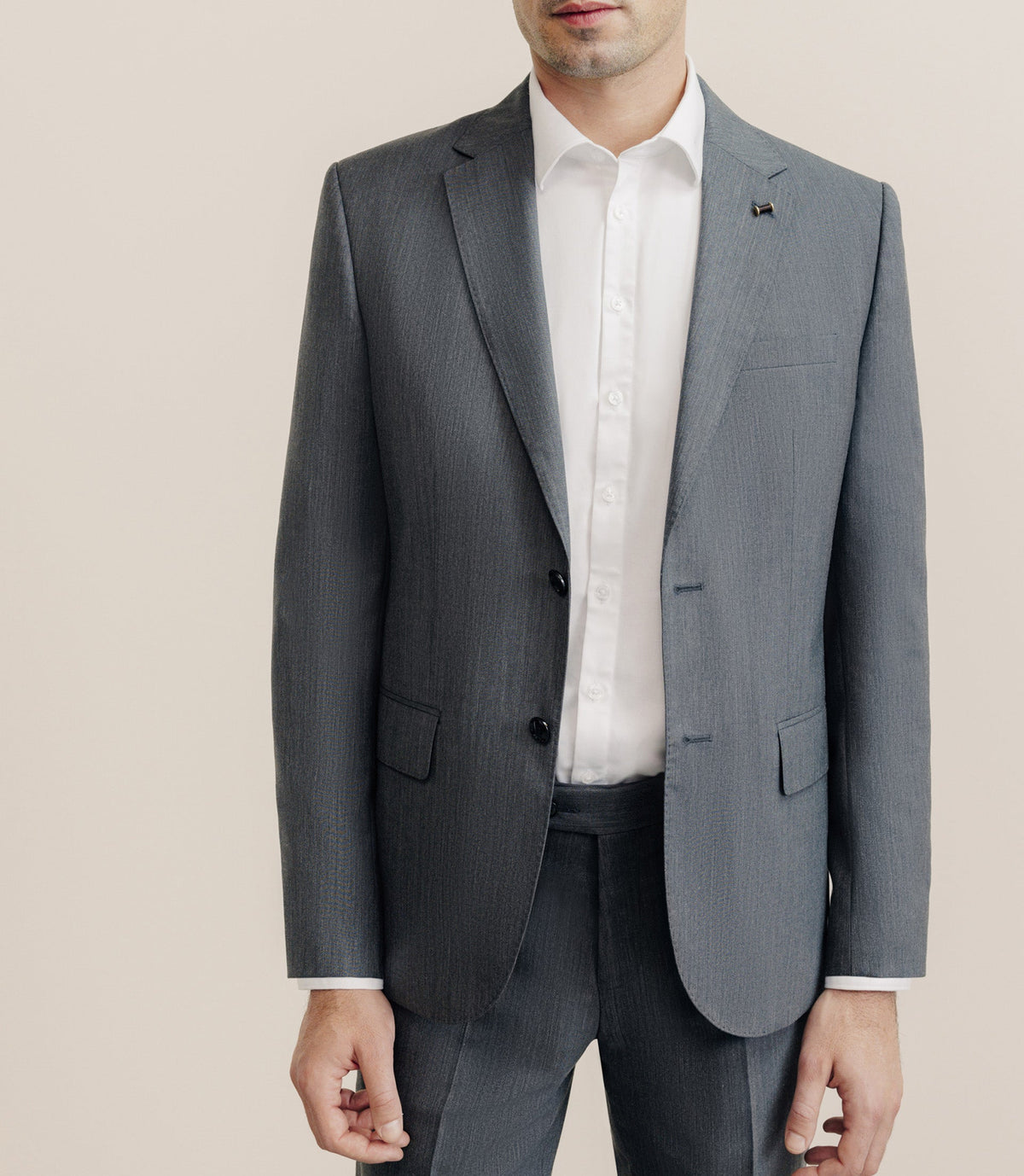 Costume 100% laine gris - IZAC