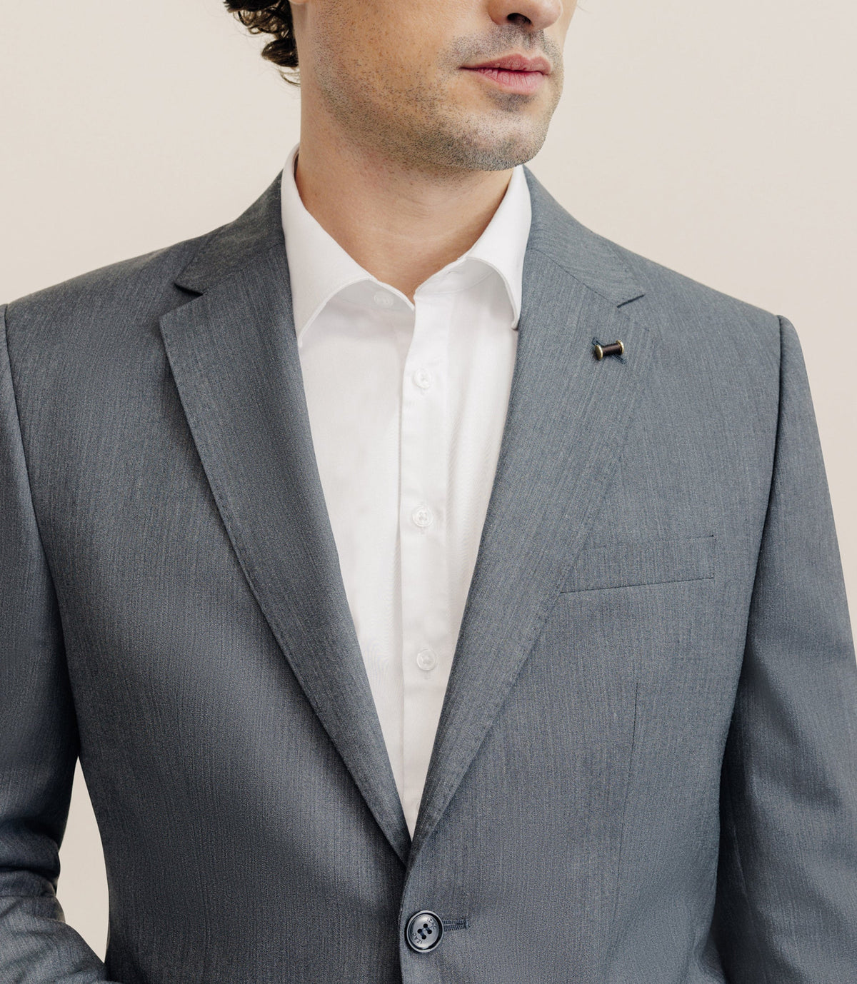 Costume 100% laine gris - IZAC