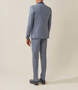 Costume de cérémonie laine gris col châle "Feri" - IZAC