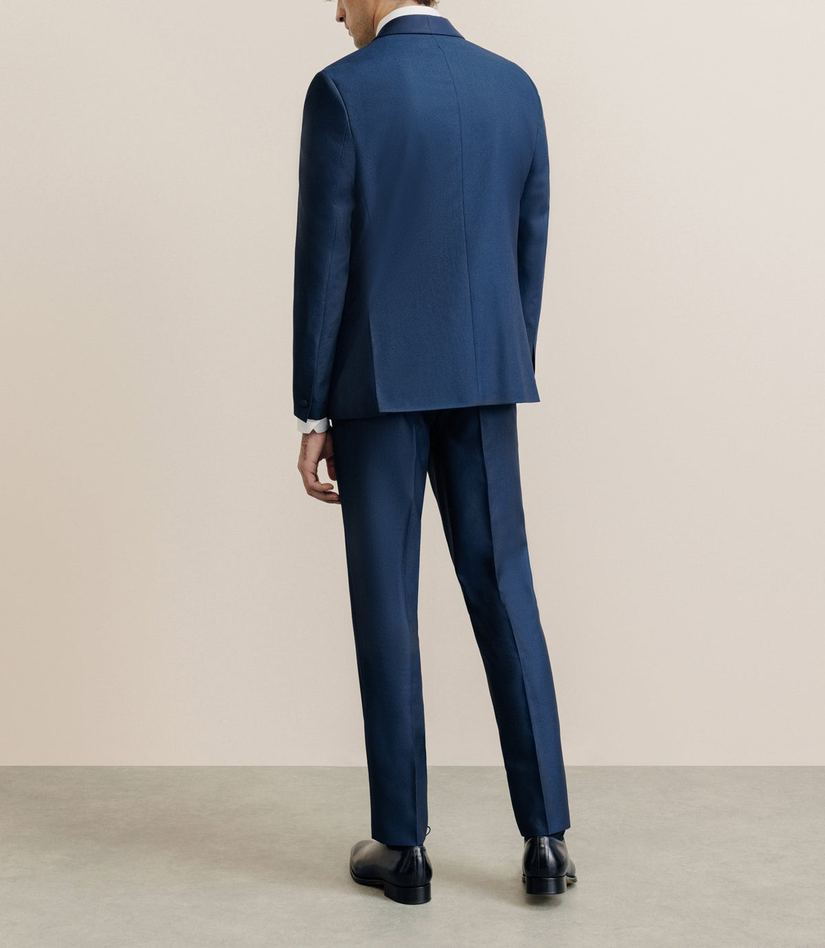 Costume cérémonie avec un col châle bleu - IZAC