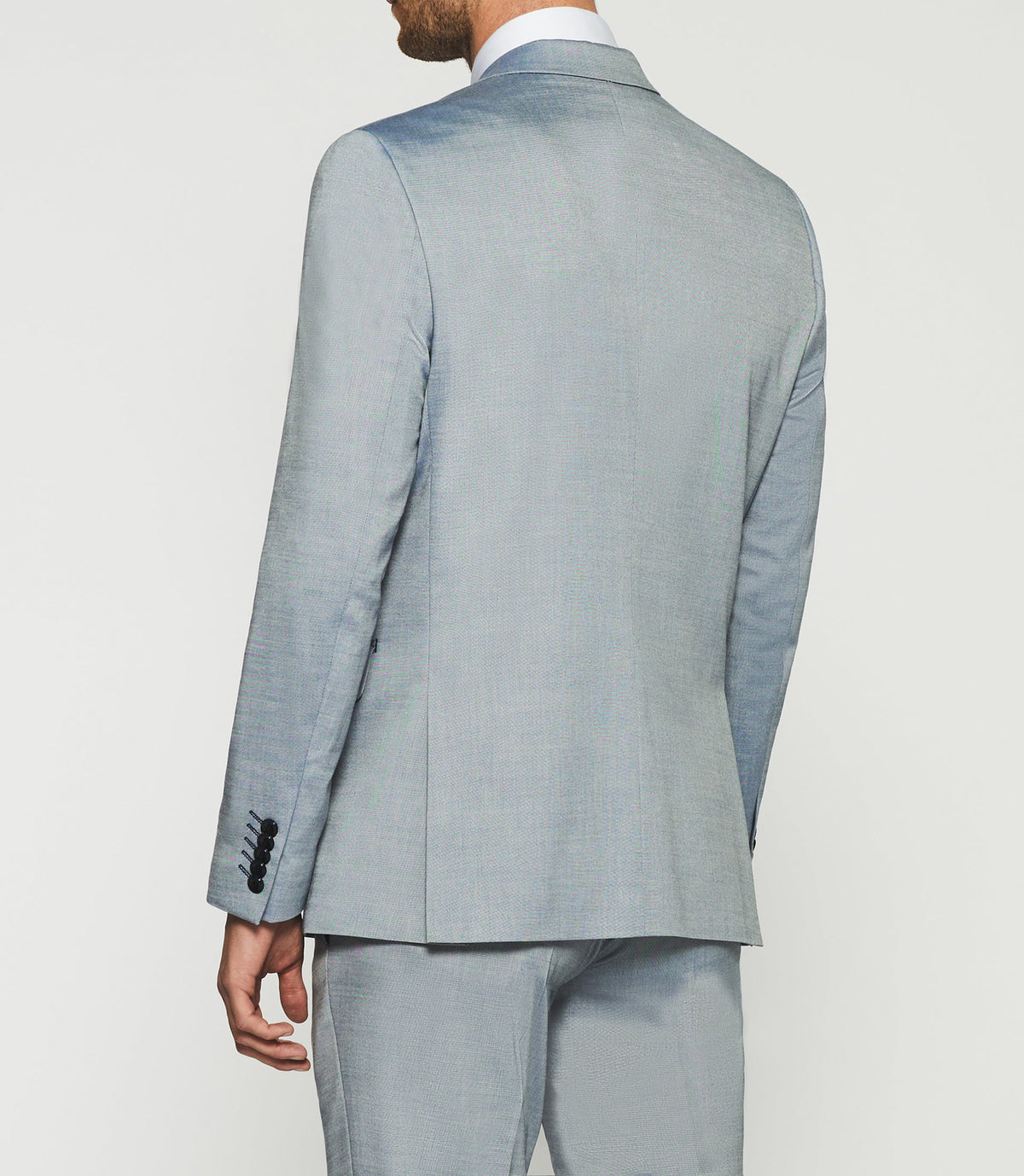 Costume 2 boutons en laine bleu FAKI - IZAC