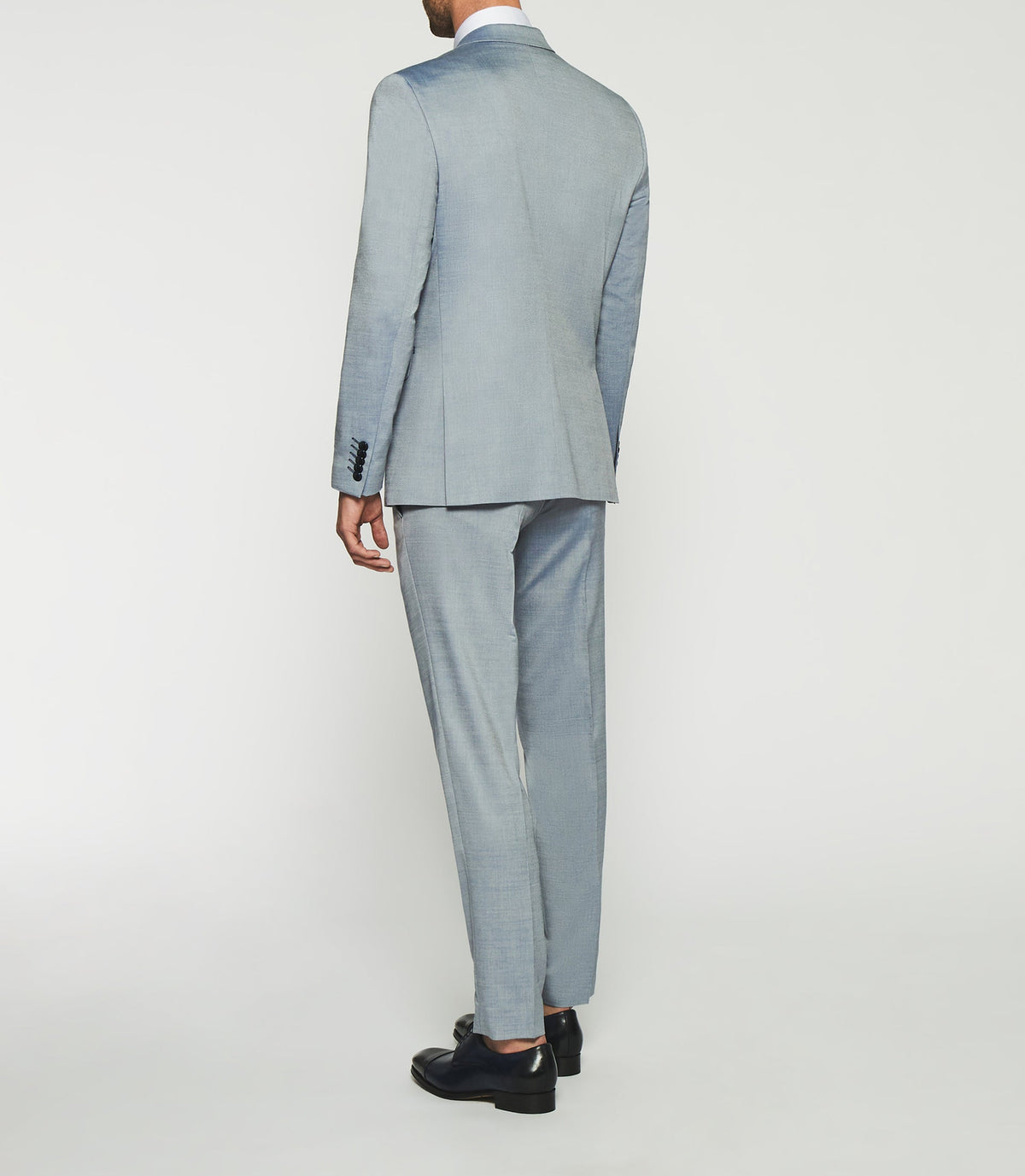 Costume 2 boutons en laine bleu FAKI - IZAC