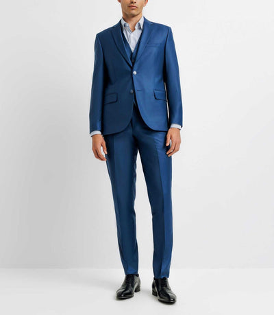 Costume 2 boutons laine bleu - IZAC