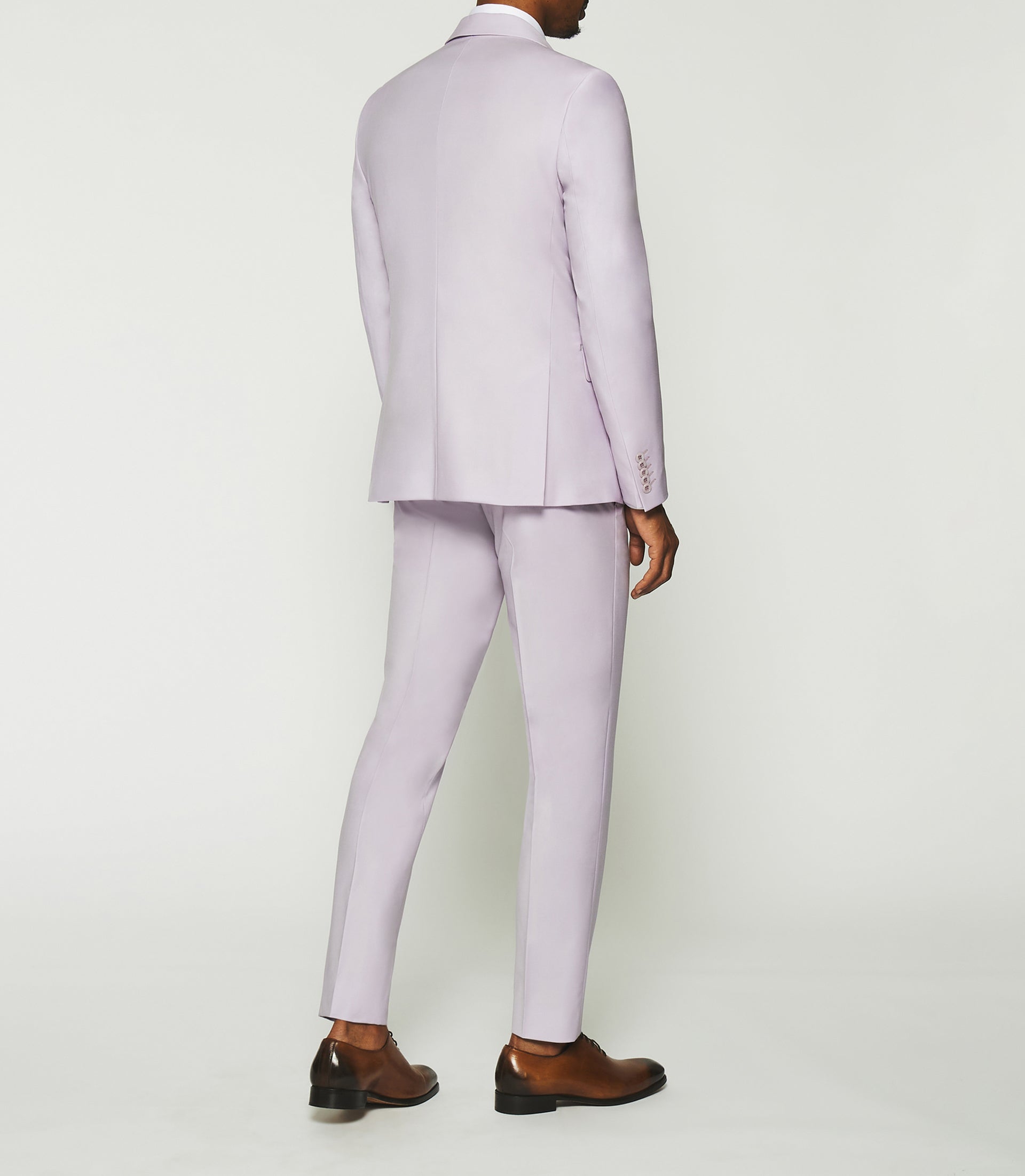 Costume 2 boutons en laine parme clair FAVORI - IZAC