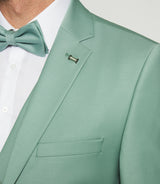 Costume 2 boutons en laine vert clair FAVORI - IZAC