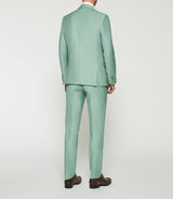 Costume 2 boutons en laine vert clair FAVORI - IZAC