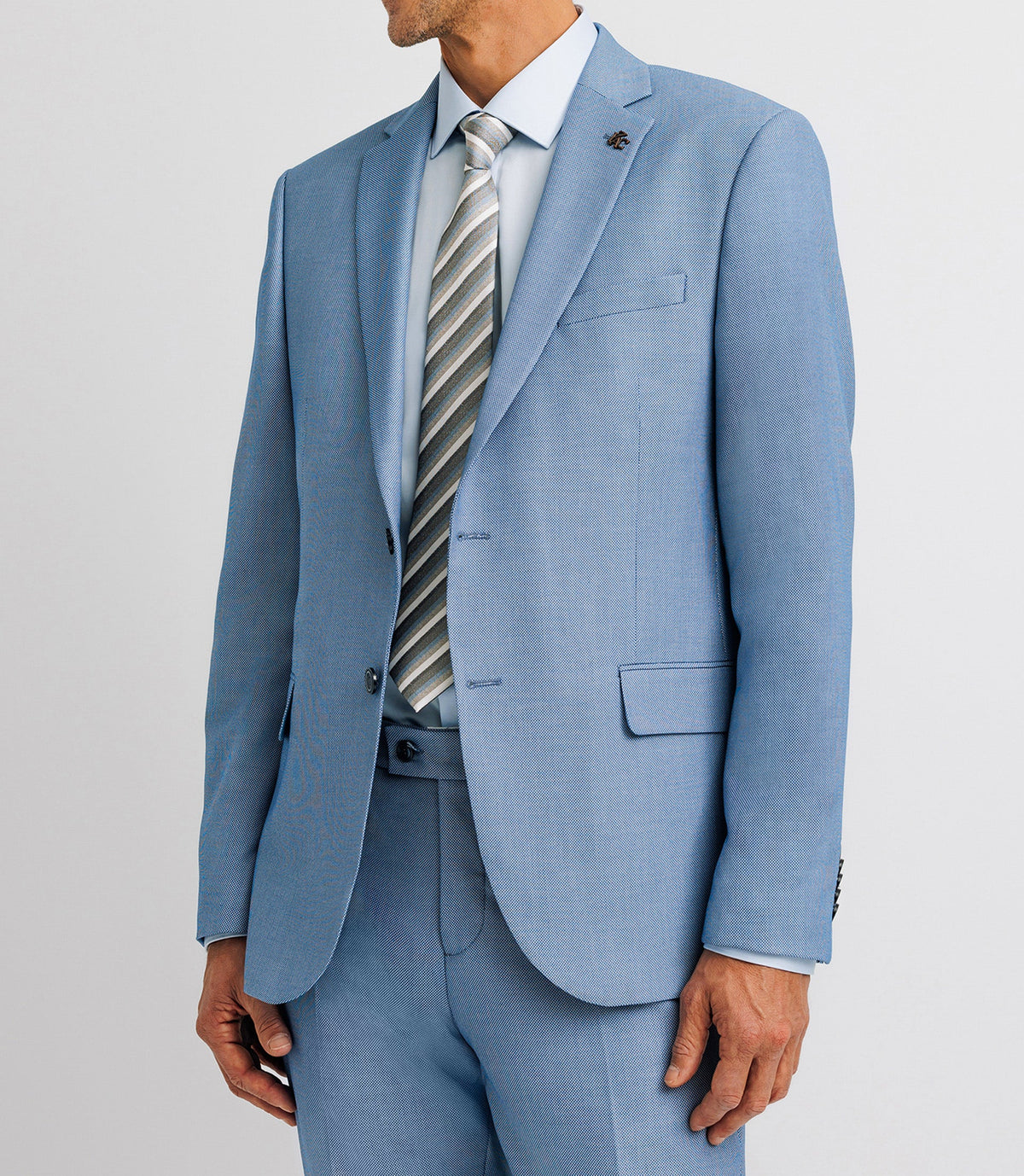 Costume 2 boutons bleu ciel - IZAC