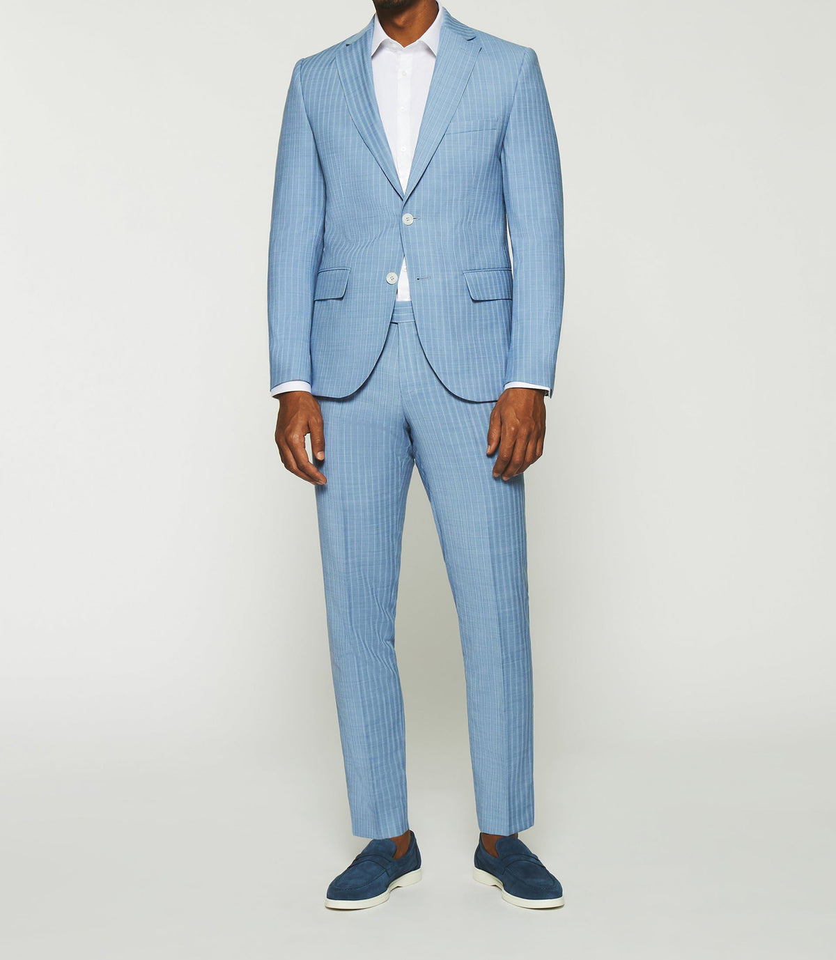 Costume à rayures tennis bleu ciel FERNO - IZAC