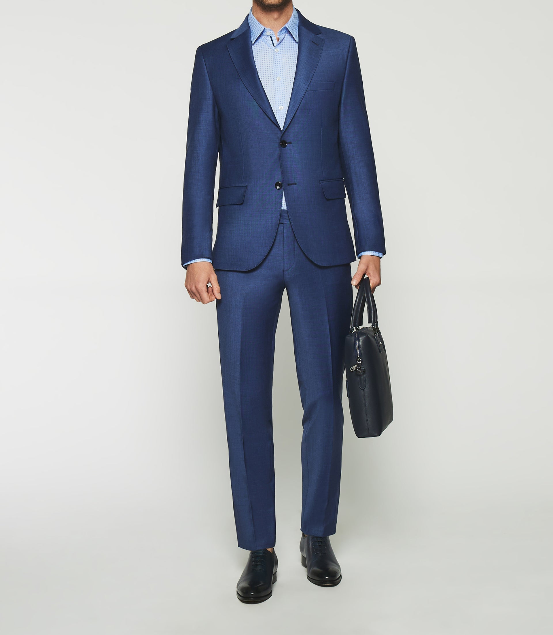 Costume 2 boutons bleu FIGLI - IZAC