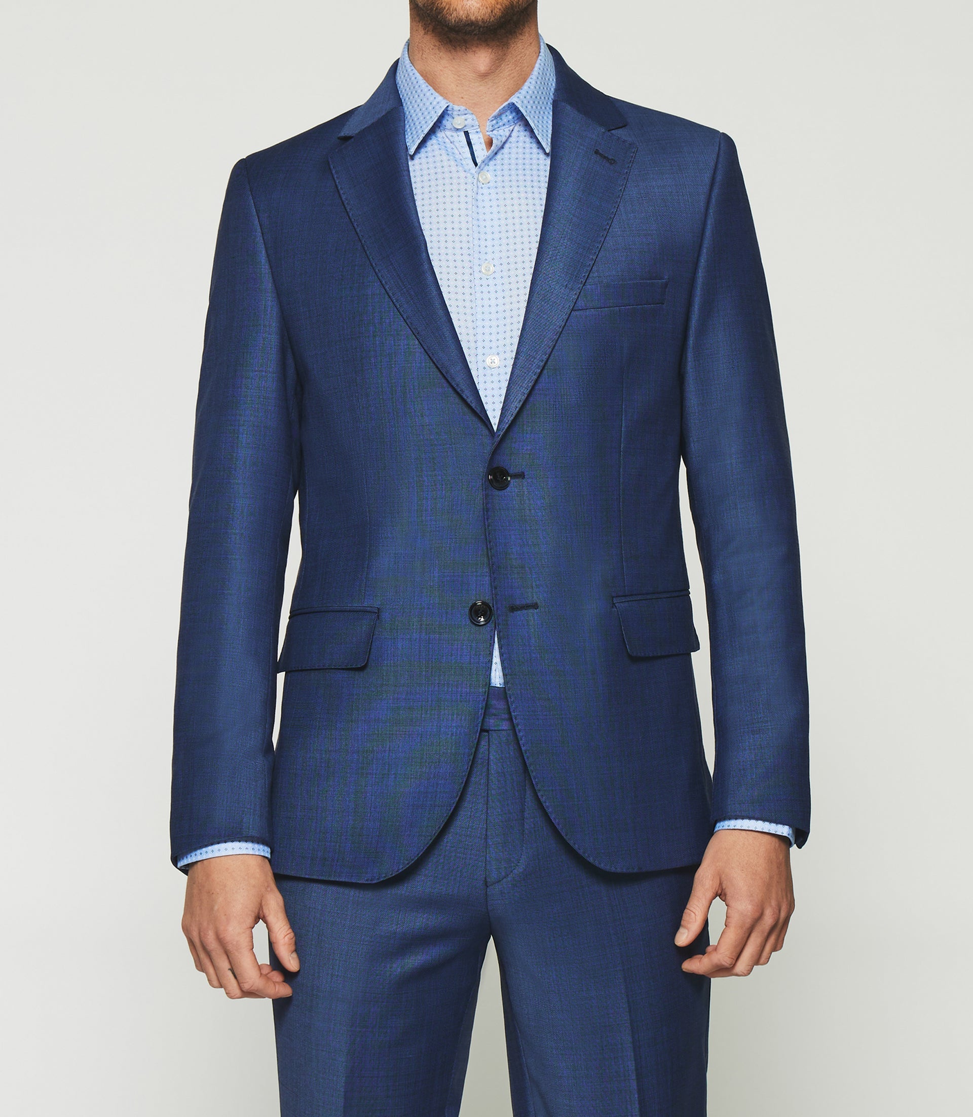 Costume 2 boutons bleu FIGLI - IZAC