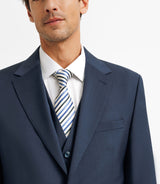 Costume 2 boutons en laine bleu marine - IZAC