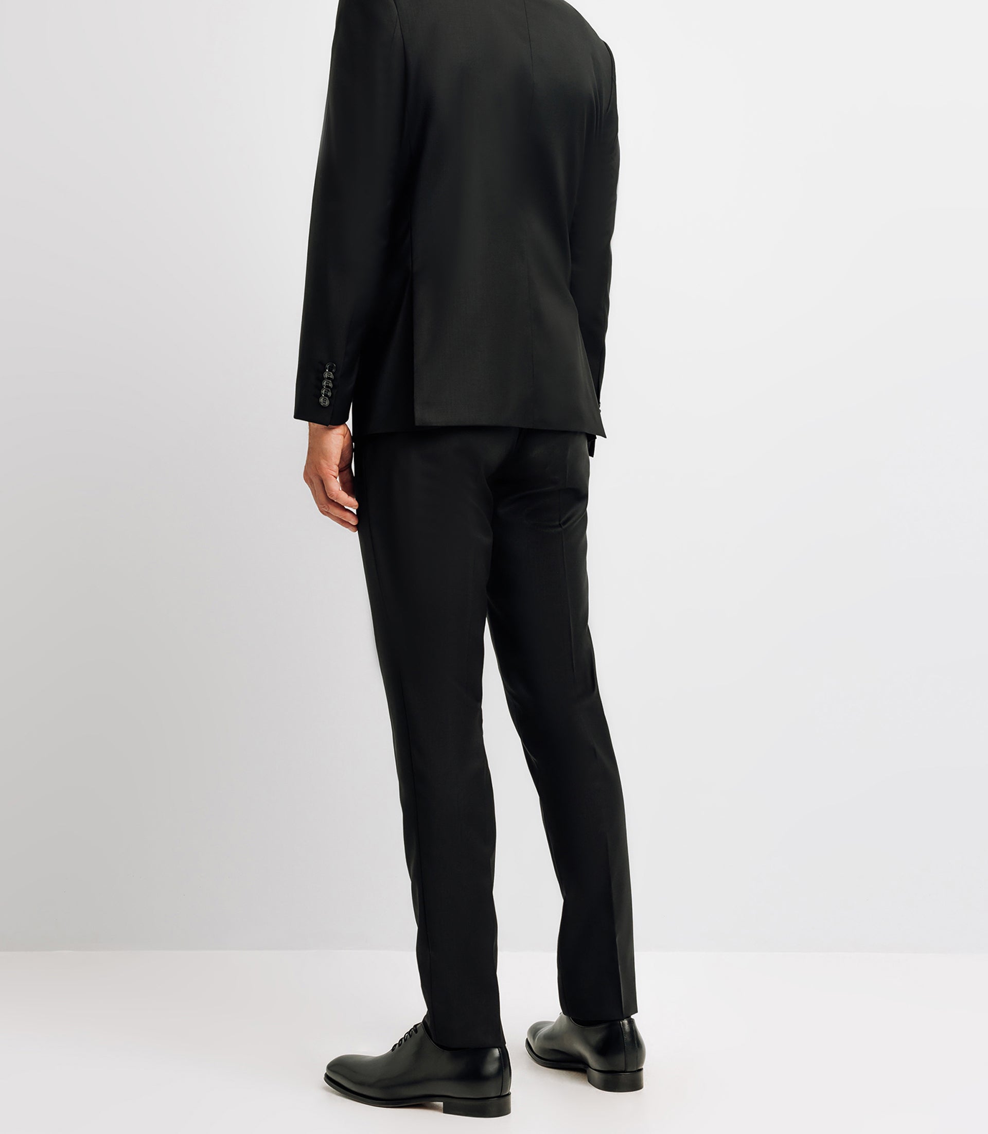 Costume 2 boutons en laine noir - IZAC