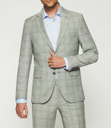 Costume à carreaux fenêtre gris 2 boutons FORIO - IZAC