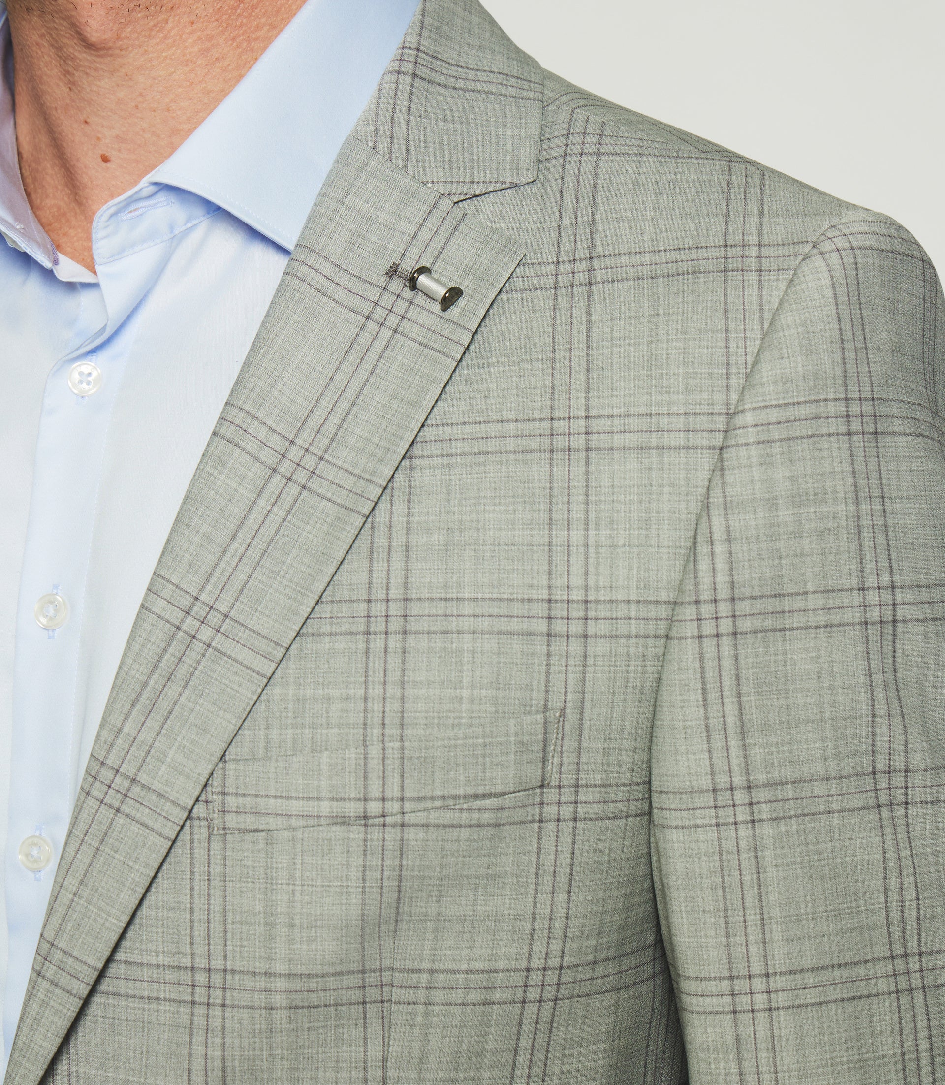 Costume à carreaux fenêtre gris 2 boutons FORIO - IZAC