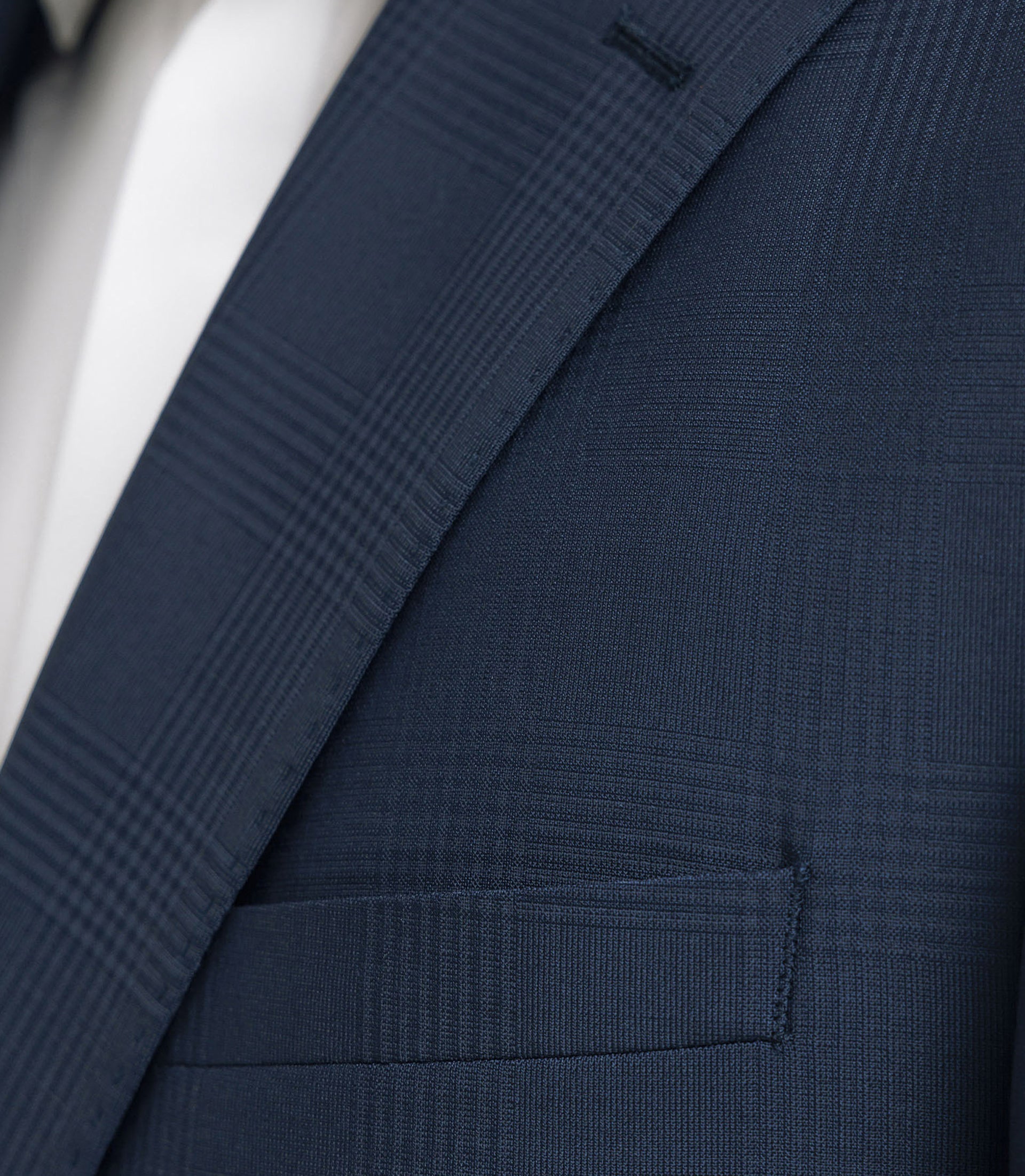 Costume à carreaux 2 boutons bleu marine - IZAC