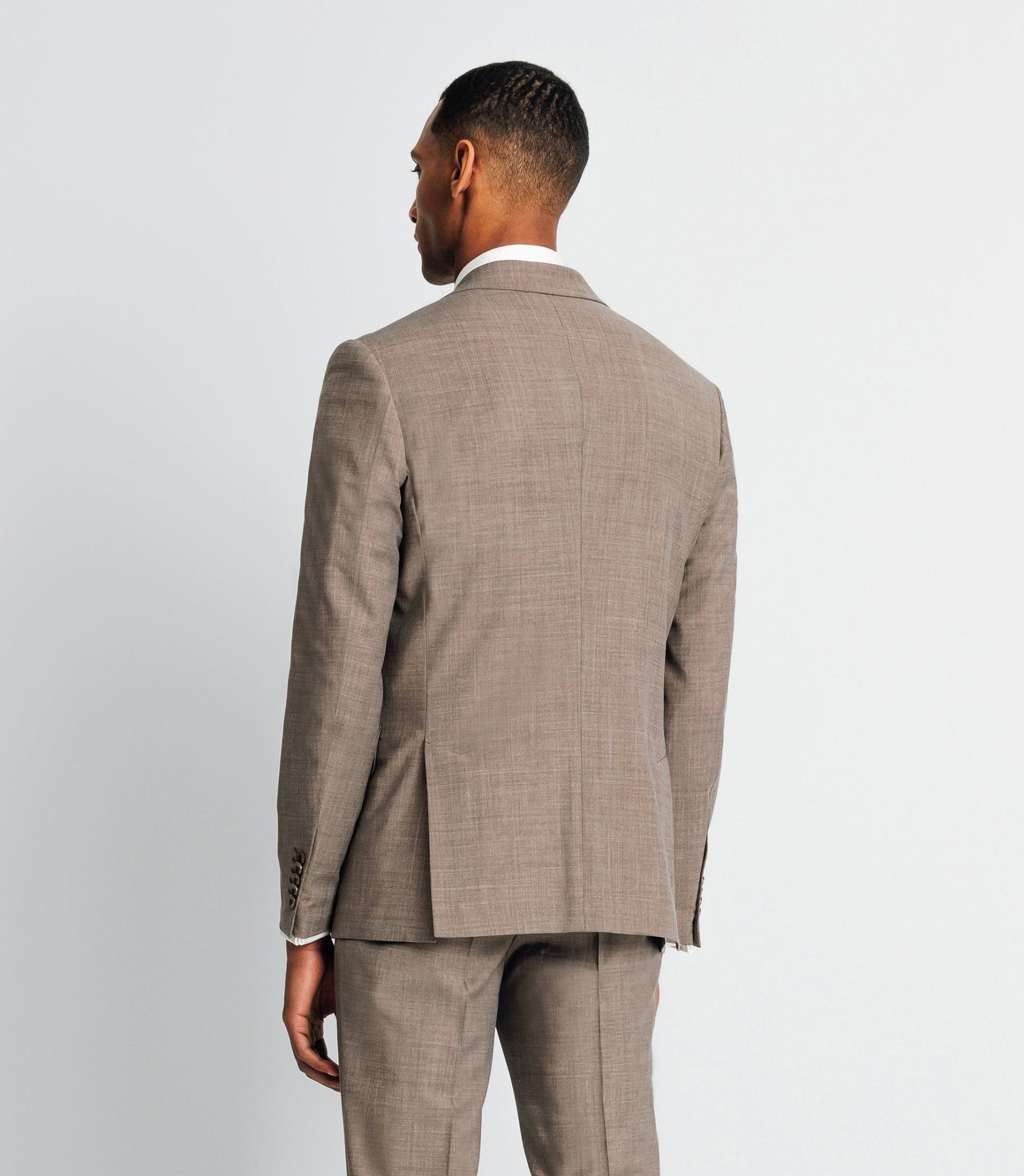 Costume d'été 2 boutons marron clair - IZAC