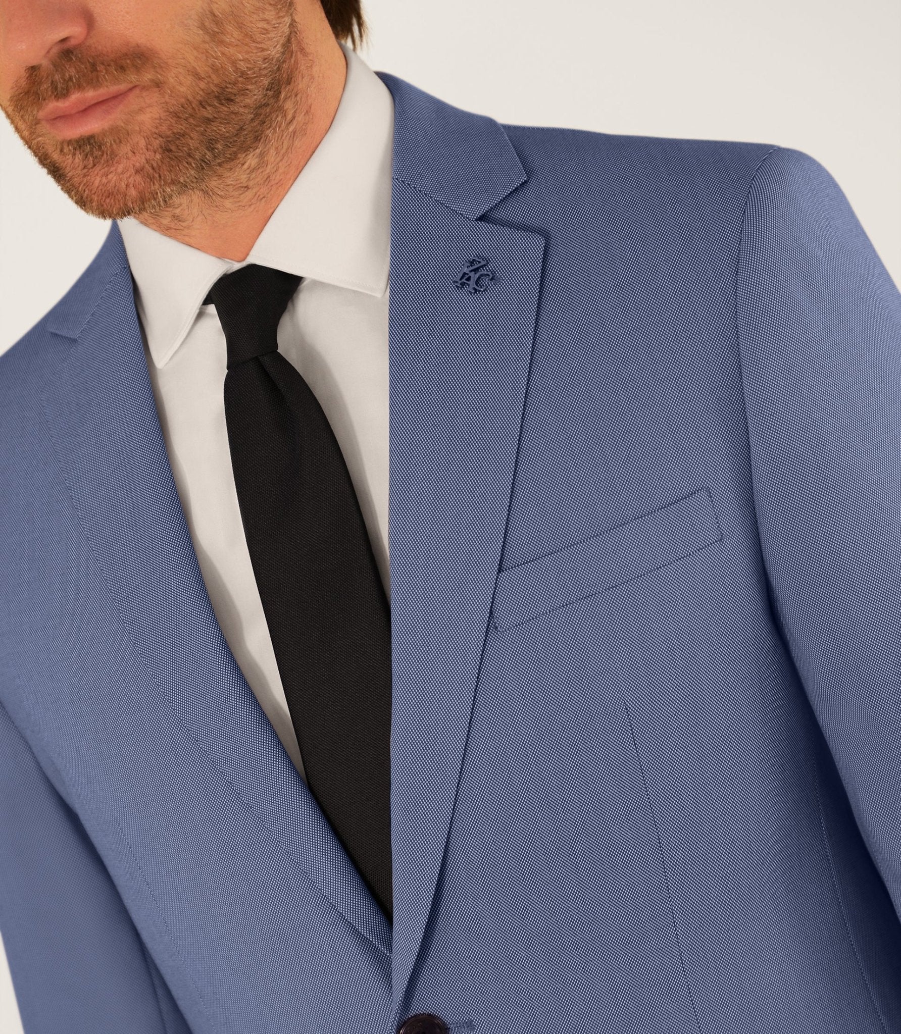 Costume 2 boutons bleu ciel - IZAC