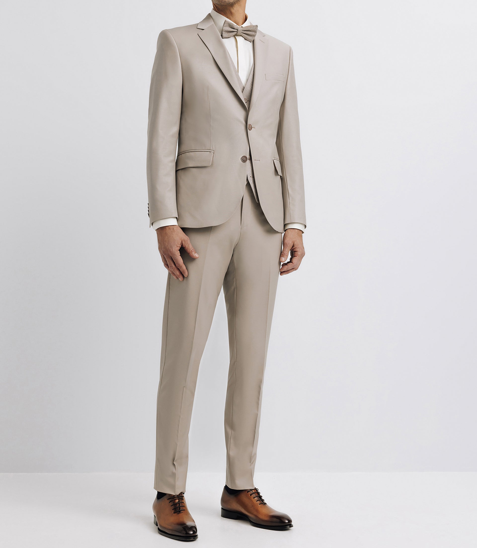 Costume 3 pièces cérémonie beige - IZAC