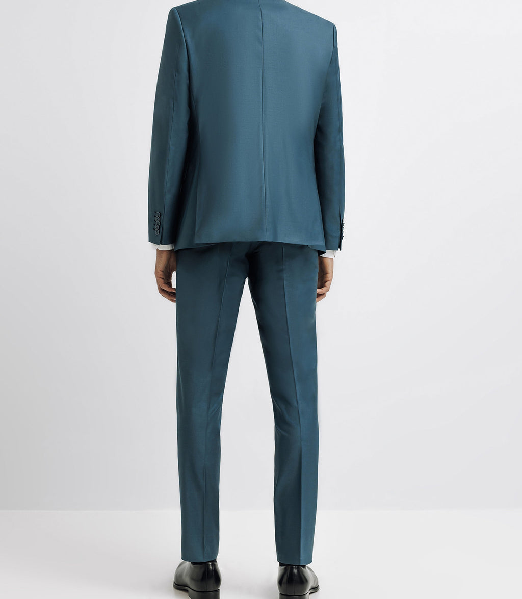 Costume cérémonie 3 pièces bleu vert - IZAC