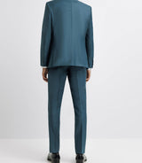 Costume cérémonie 3 pièces bleu vert - IZAC