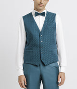 Costume cérémonie 3 pièces bleu vert - IZAC