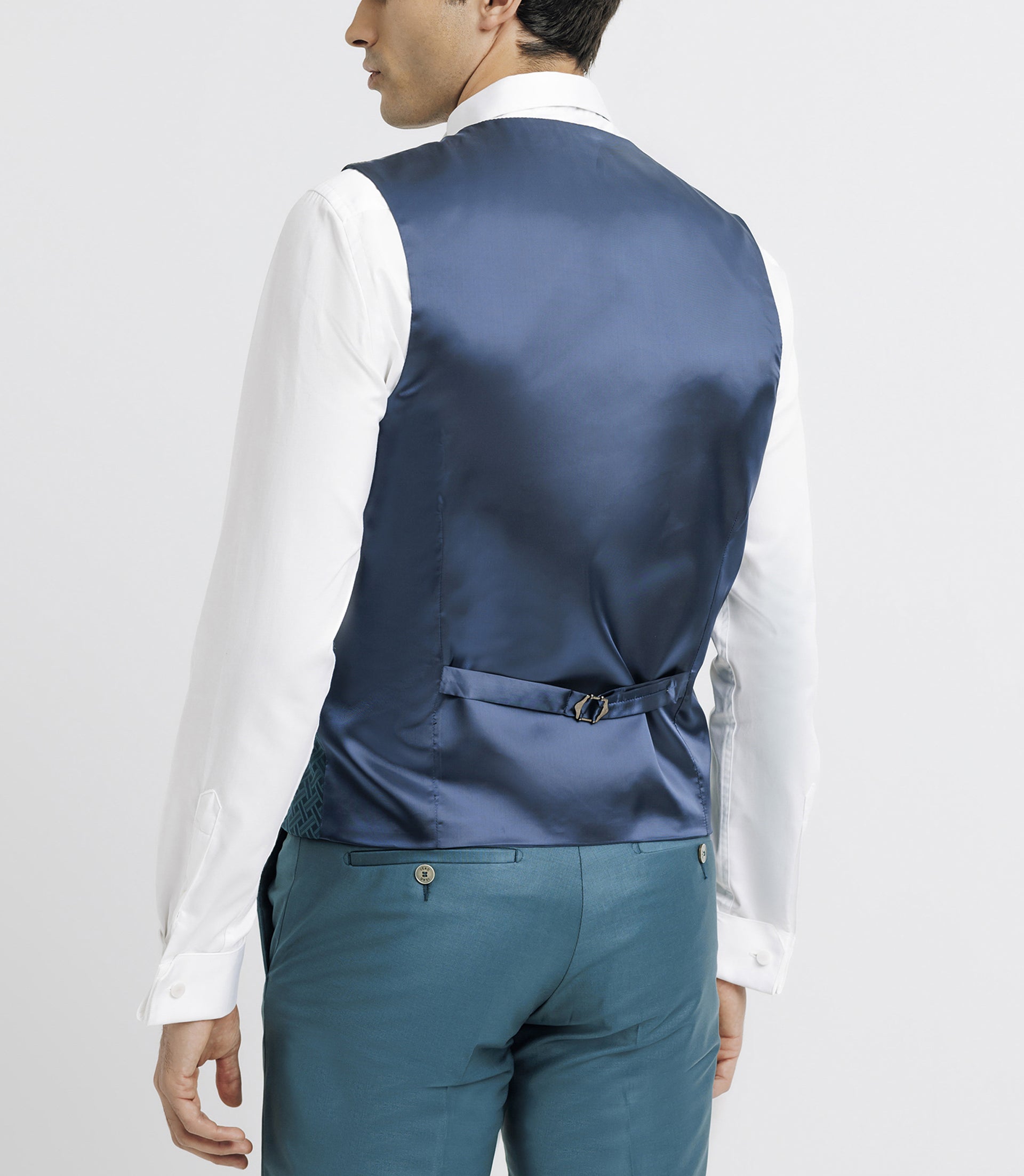 Costume cérémonie 3 pièces bleu vert - IZAC