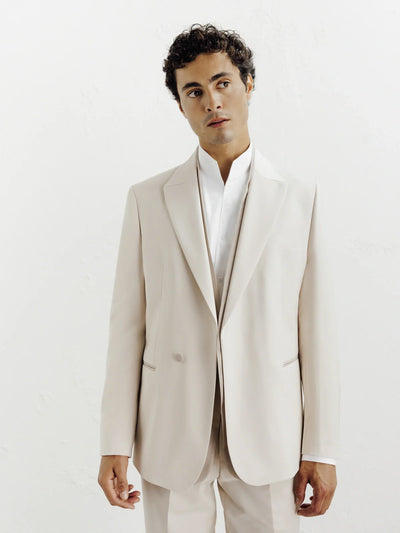 Costume croisé ecru - IZAC