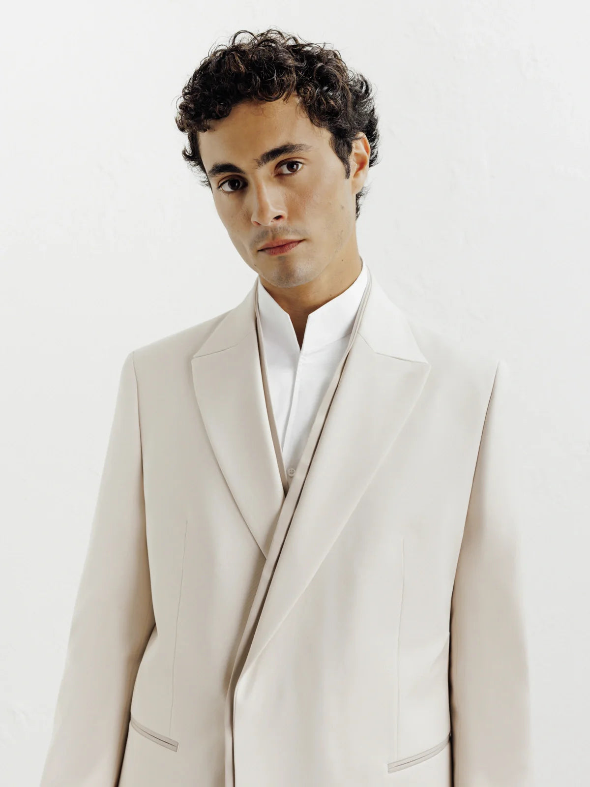 Costume croisé ecru - IZAC