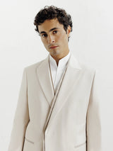 Costume croisé ecru - IZAC