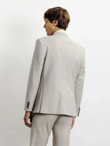 Costume 2 boutons laine majoritaire beige - IZAC