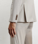 Costume 2 boutons laine majoritaire beige - IZAC