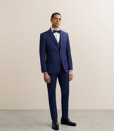 Costume 2 boutons laine majoritaire bleu - IZAC