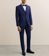 Costume 2 boutons laine majoritaire bleu - IZAC